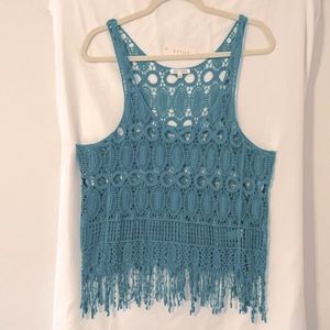 Crochet Tassel Knit Tank Top